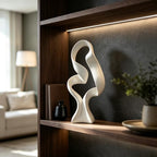 15" Modern Abstract Ribbon Decorative Sculpture, Knot Sculptures,Home Decor,Coffee Table Statues,Dining Living Room Desk Decor（White） - Image 6