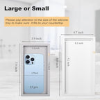 Silicone Bathroom Vanity Tray Dish Soap Holder Sink Organizer, Light Grey - Image 5