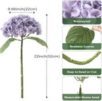 Coferset 3pcs Lifelike Real Touch Hydrangea Artificial Flowers,Lavender - Image 6