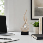 Modern Abstract Art Table Decoration,Resin Flame Statue Modern Centerpiece Ornaments for Living Room Great Gift Idea Home Decor,Collectibles (Grey) - Image 7