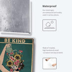 Fmcmly Be Kind to Your Mind Vintage Tin Signs Hippie Boho Wall Art Encouragement Gifts for Women Home Office Bedroom Living Room Cafes Wall Decor 8x12 Inch - Image 7