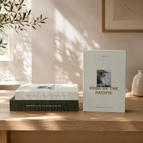 3 PCS Faux Decorative Books for Home Decor-Coffee Table Books Decor-Aesthetic Fake/Faux Books (Designing Edge Coastal) - Image 3