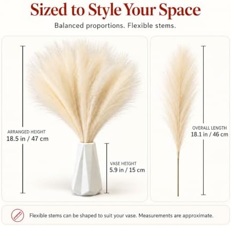 Mandy's 20 Stems Ivory Silk Pampas Grass Bouquet - Image 3