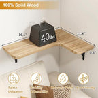 Fixwal Conner Shelves Wall Mounted for Decor, Carbonized Black 5pcs - Image 2