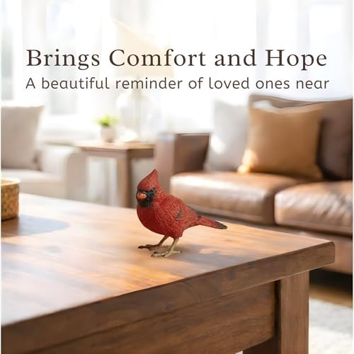 Distinctive Designs 4.125"" Red Cardinal Figurine - Cardinal Decor for Memorial Home Decor - Bereavement Gift, Red, Black, Orange - Image 2
