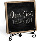 Modern Farmhouse Decor, Home Decor For Living Room, Boho Chic Aesthetic Shelf Decorations, Christian Dear God Sign, Farm House Entryway Tv Stand Fireplace Coffee Table Decoration (01) by JUSITAKEET