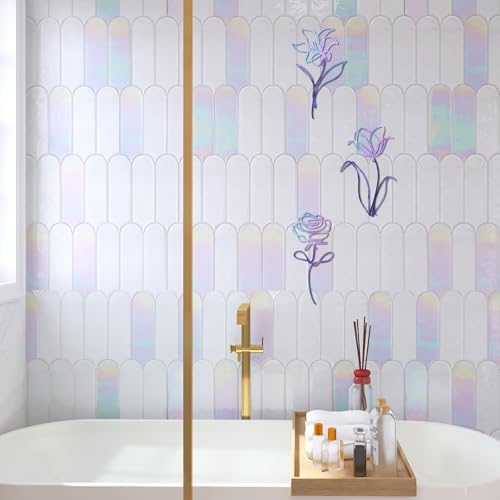 Oubasa Metal Flowers Wall Arts Decor for Bathroom, 6x10 Inches Set of 3 - Image 4