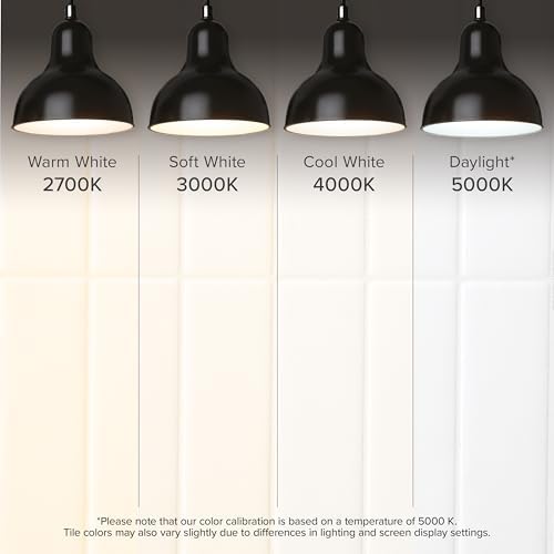 Smart Tiles Peel and Stick backsplash, Stacked Pure White, 11.43"x9" - Image 6