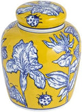 Creative Co-Op Decorative Small Ceramic Ginger Jar with Lid, Yellow by Unknown