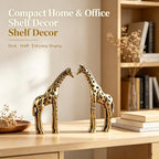 2‑Pack Brass Giraffe Figurines, 2.17" Mini Vintage Metal Giraffe Statue, Safari Style Small Animal Sculpture Ornament for Home Shelf Desk Decor, Collectible Gift - Image 5