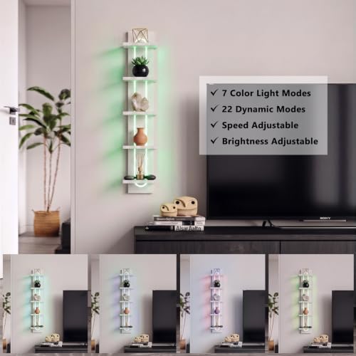 Homaterial RGB 5-Tier Floating Shelves for Decor and Storage - Image 4