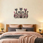 Wesiti Metal Cat Wall Art Decor Colorful Sculptural Mid Century 10.6x15.7 - Image 6