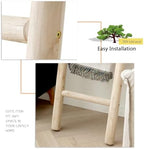 FUIN Blanket Ladder, 57in Rustic Solid Wood Decorative Ladder, Natural - Image 7