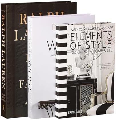 Aesthetic Decorative Books,Set of 3 Faux Book for Coffee Table Decor by Picapspr