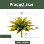 Artificial Agave Plants Outdoors, 28", 2-Pack, Yellow Fake Greenery - Image 2