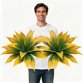 Artificial Agave Faux Agave Fake Greenery Outdoor Artificial Plants Fake Plants for Indoor Home Decoration Plastic Plants Outdoor Decor Front Porch Decor Simulation Plants 18In(Yellow) 2Pack by ENALGRE