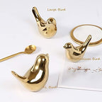FANTESTICRYAN Small Birds Statues Home Decor, Modern Style, Gold, M&L 2pcs - Image 5
