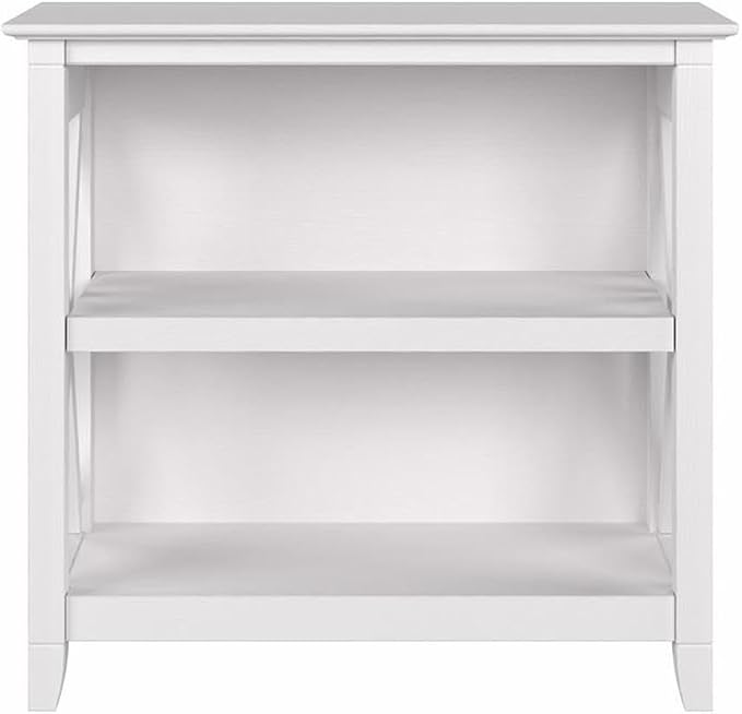 Bush Home Key West Small 2 Shelf Bookcase in Pure White Oak, Compact Home - Image 5