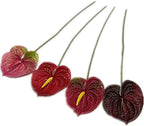 8pcs Artificial Anthurium Flower Branch 60cm 3D Printing Effect Faux Real Touch Single Stem per Piece Anthurium for Home Table Floral Decoration (deep Pink) - Image 6