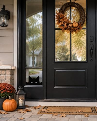 Home Decor Peeking Black Cat Signs Window Decorations - Image 5