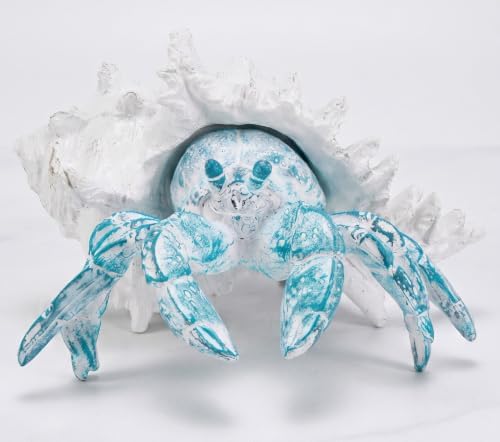 Beach Coastal Blue Hermit Crab Statue Home Bathroom Decor Gift by Unknown