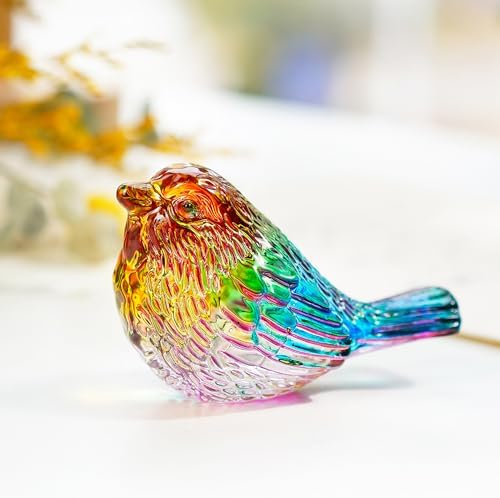 2 Pcs Multicolor Crystal Bird Figurines Handmade Home Decor - Image 6