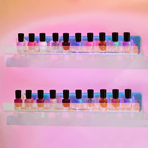 upsimples 2 Pcs 15" Iridescent Acrylic Shelves for Wall Decor and Display - Image 5