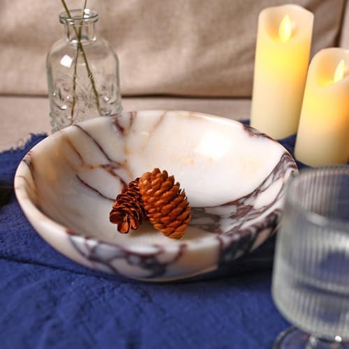 Luxury Decorative Marble Bowl, 7.8" Natural Marble Key Bowl For Home Decor - Image 6