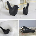 FANTESTICRYAN Small Birds Statues Home Decor, Modern Style, Black, S&L 2pcs - Image 5