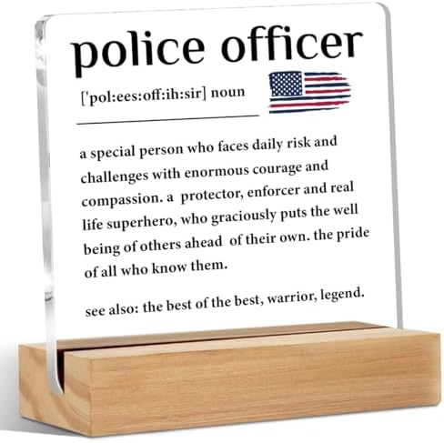Police Officer Gifts Acrylic Sign, Appreciation Gift for Police Officers by Unknown