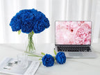 SITUMEIZI 10PCS Artificial Peony Flowers, Real Touch Fake Silk Bouquet with Stems for Home Mothers Day Wedding Party Centerpieces Table Decoration Indoor(Royal Blue) - Image 3