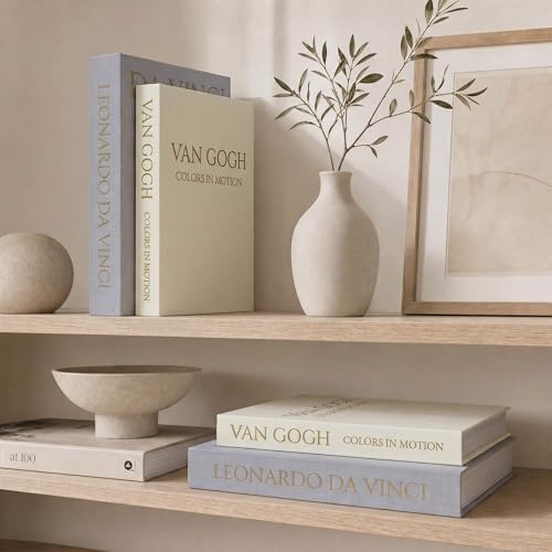MAOBUYOU Decorative Linen Book Set of 2, Faux Book Storage Box, Coffee Table and Bookshelf Decor - Image 3