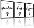 3D Wood Inspirational Wall Art, Framed Motivational Office Wall Decor, Positive Affirmations Wall Decor for Home Office Bedroom Living Room (Ready to Hang, 12x16 Inch, Set of 3, Framed) by KIOSSUT