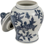 Creative Co-Op Decorative Ceramic Ginger Jar with Domed Lid, Blue & White - Image 3