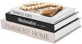 TwoDays Beautiful Coffee Table Faux Books, Neutral Fashion Decorative Books for Home Bookshelf, Modern Room Decor Aesthetic, Fake Book Storage Boxes for Decoration (Set of 3) by TwoDays