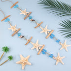 JQAQJU 2PCS Sea Glass Wooden Coastal Wall Decor with Starfish Sea Shells - Image 7