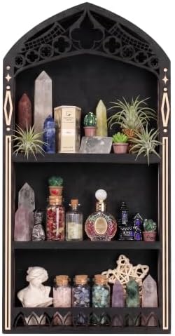 Crystal Shelf Display, Goth Room Decor, Trinket Shelf, Display Shelves by FNYDOX