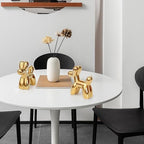 Notakia Large Golden Cute Ceramics Balloon Dog Statue Crafts Living Room Desktop Decorations,Handmade Modern Small Ceramic Animal Statue Ornament Home Decor Accents - Image 6