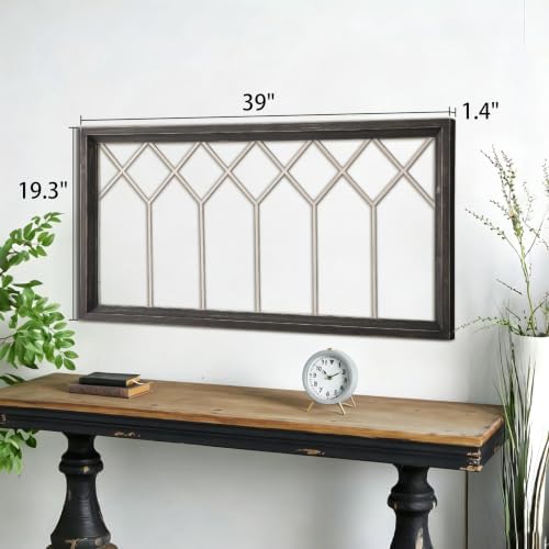 Sintosin Farmhouse Window Frame Wall Decor 19 X 39 Inches, Washed Black - Image 2