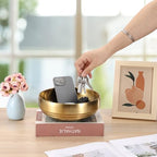 8.3" Golden Key Bowl for Entryway Table Decorative Bowl for Keys - Image 5