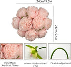 2 Bouquet 10Heads Artificial Fake Peony Flowers Silk Faux Flower for Home Office Party Wedding Decorations - Image 3