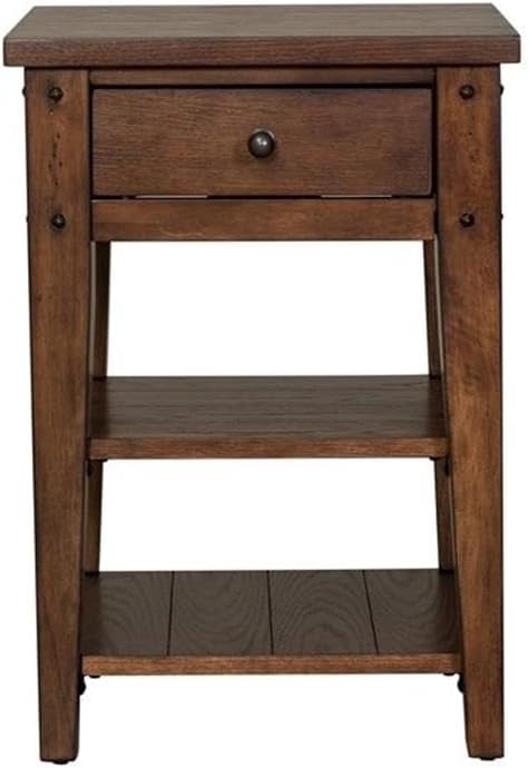 Pemberly Row Transitional Wood Chair Side Table, 26 in H x 18 in W x 18 in D - Image 3