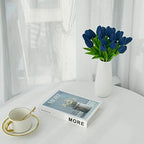 ONLY ART Artificial Navy Blue Tulips 20 Pcs – 13.5 Inch PU Faux Flowers with Bendable Stems for Home Décor, Wedding Centerpieces, DIY Floral Arrangements, New Year and Valentine's Day - Image 4