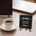 Farmhouse Decor Sign, Home Plaque Wooden with Stand, Housewarming Gifts for Women Men Family, Table Desk Cubicles Accessories for Living Room Bedroom Home Decorations - Image 4
