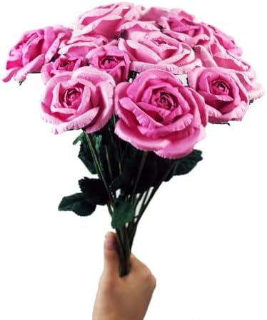 Handmade Paper Rose Bouquet with Delicate Pink Artificial Flowers Long-Lasting Decorative Floral Arrangement Sustainable Gift for Any Occasion by KADADSA