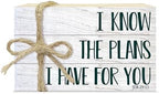 Mini Decorative Books For Home Decor, Small Christian Table Faux Wood Book Stack Decor, I Know The Plans I Have For You Bible Stacked Decoration, Stack Display For Nightstand, Three Pieces -A(07) by Unknown
