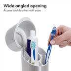 OXO Good Grips Bathroom Toothbrush Holder Set - Stainless Steel - Image 4