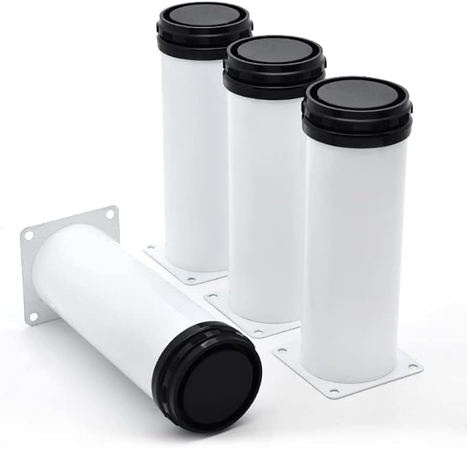 6 Inch Metal Furniture Legs Stainless Steel Adjustable Legs White Metal Legs - Image 2