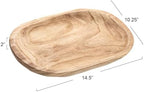 Bloomingville Hand-Carved Paulownia Wood Bowl, Natural - Image 2