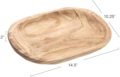 Bloomingville Hand-Carved Paulownia Wood Bowl, Natural - Image 2